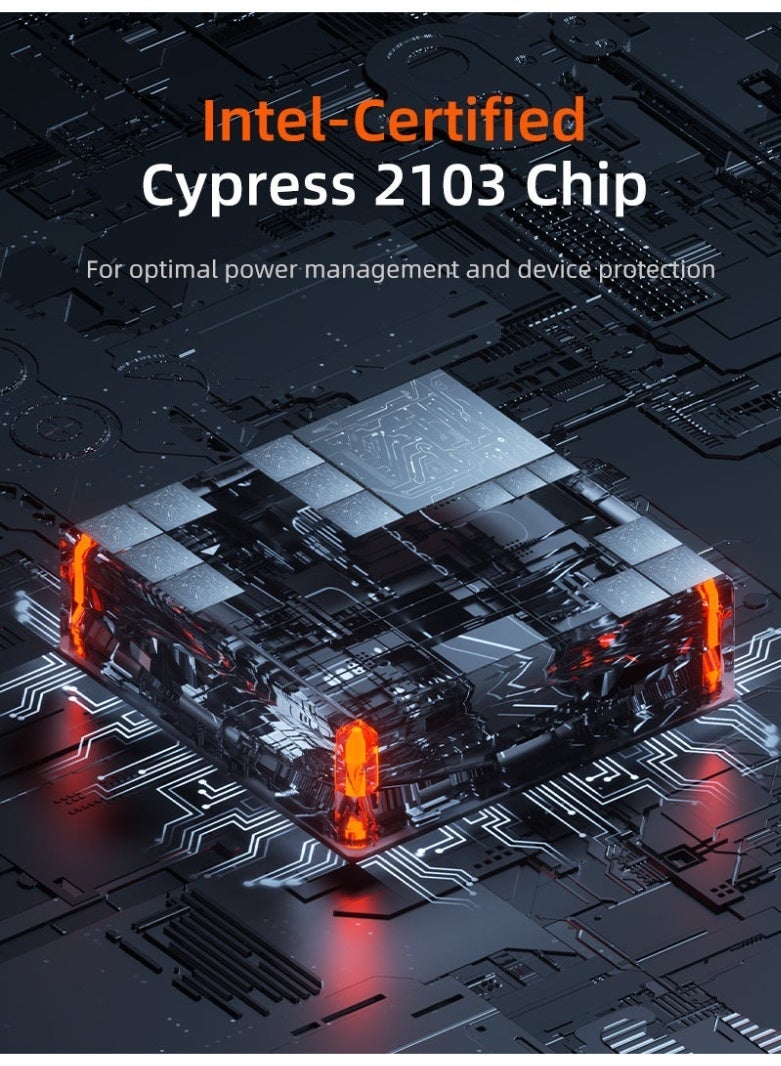 كابل تايم كابل USB 4 من النوع C، شحن بقدرة 240 واط، سرعة نقل بيانات تصل إلى 40 جيجابت في الثانية، دقة 8K، تقنية PD 3.1، متوافق مع أجهزة ماك بوك - Image 3